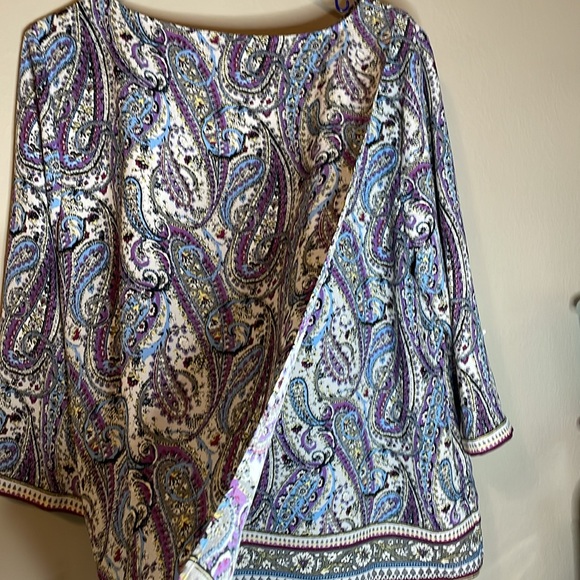 J Jill Adara Violet Paisley Wrapped-Back TUNIC (Size L) - Picture 4 of 9